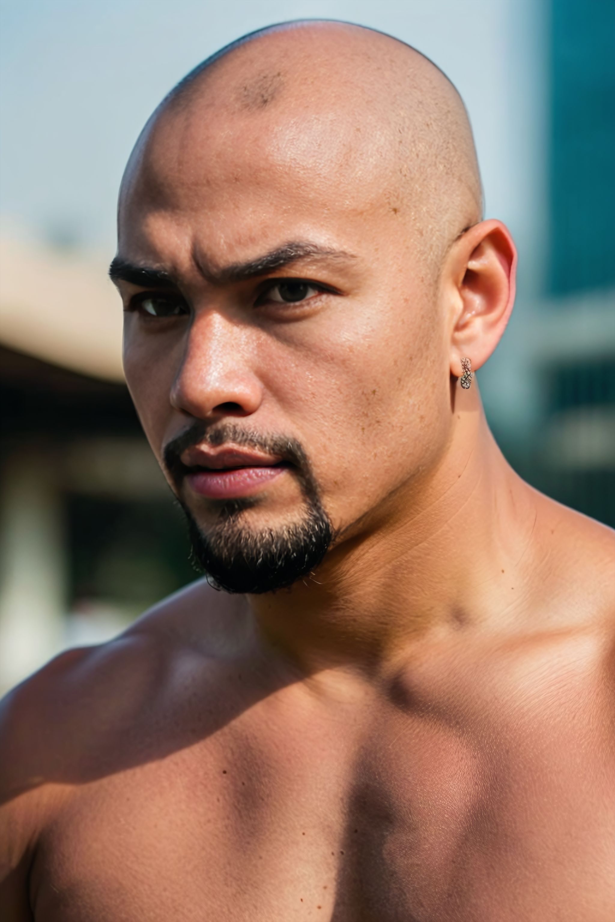 Portrait generated with Stable Diffusion.